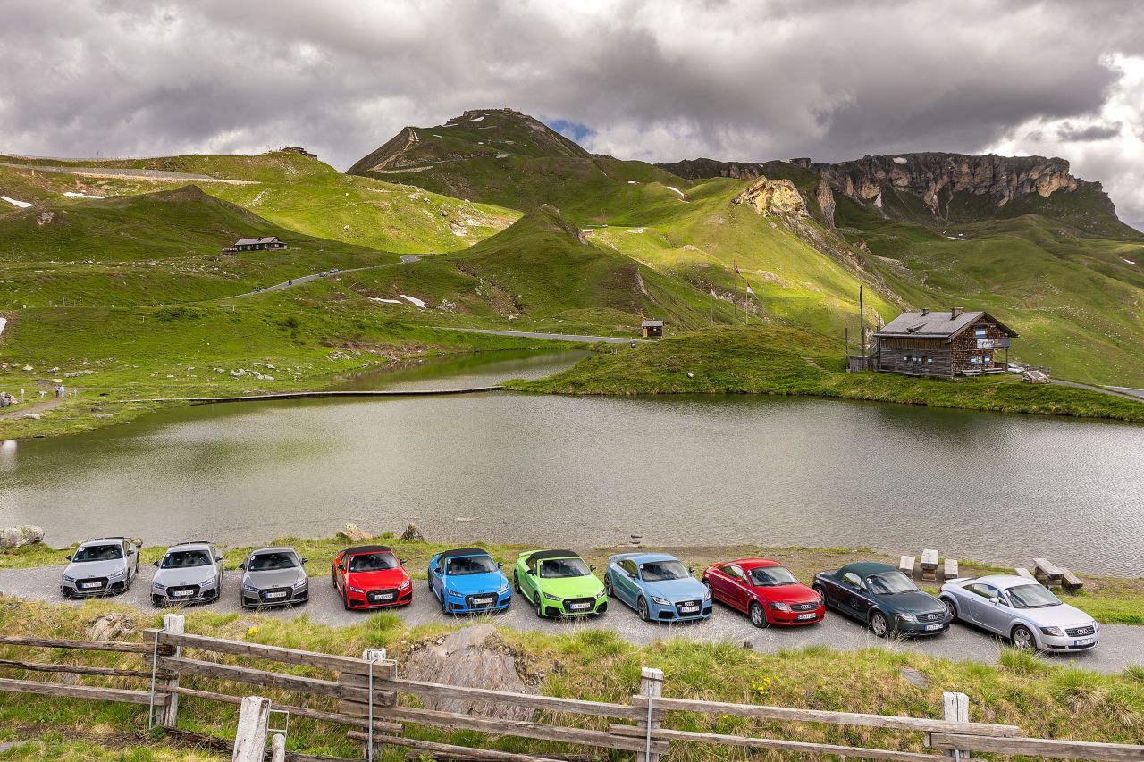 Am Großglockner feierte Audi die 25 Jahre TT mit einem Schaulaufen vor prächtiger Kulisse und mit aufregenden Darstellern.